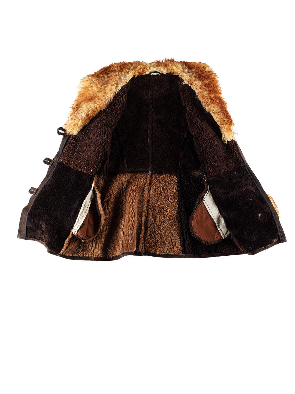 Vintage 70's Women Sheepskin Coat in BrownMN785