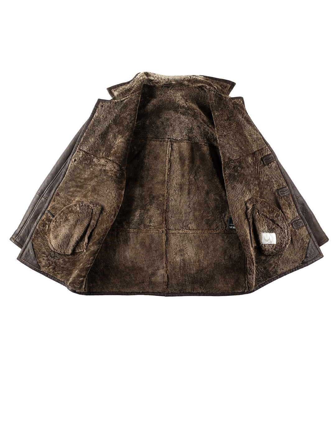 Vintage 80's Men Sheepskin Coat in BrownVN180