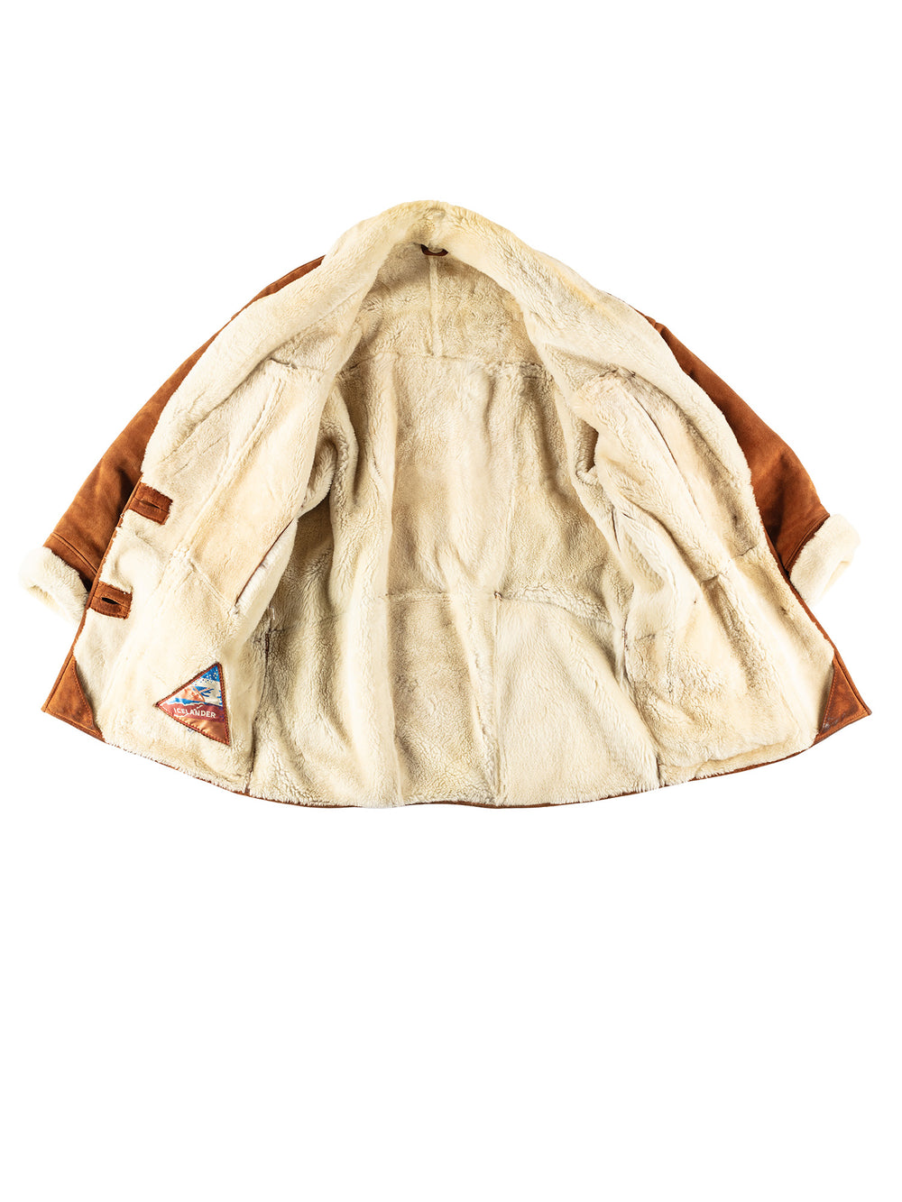 Vintage 80's Women Sheepskin Coat in BrownMN453