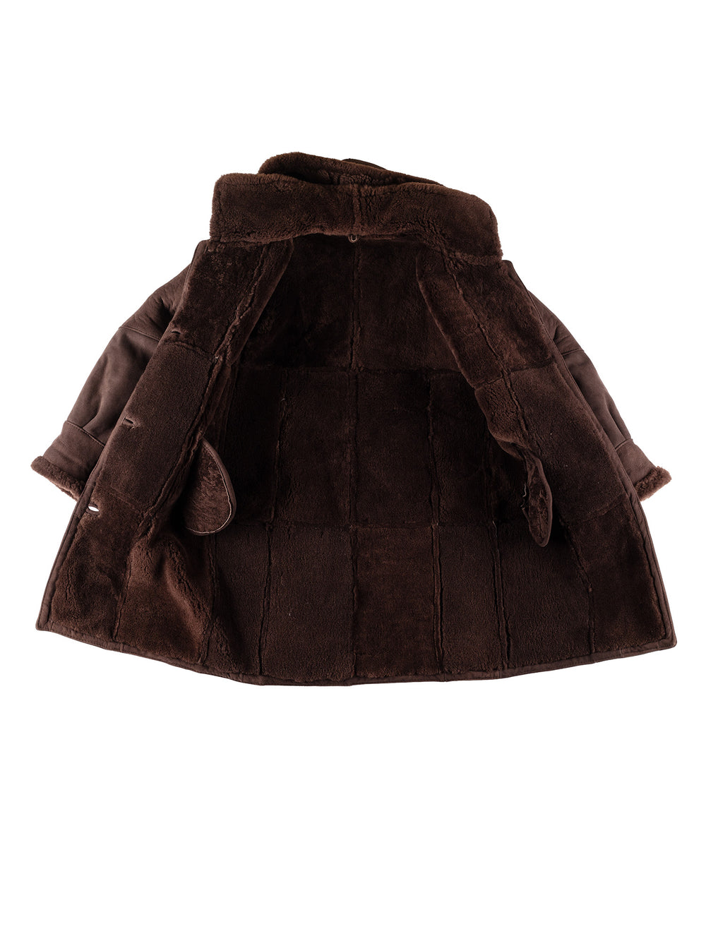 Vintage 80's Women Sheepskin Coat in BrownMN451