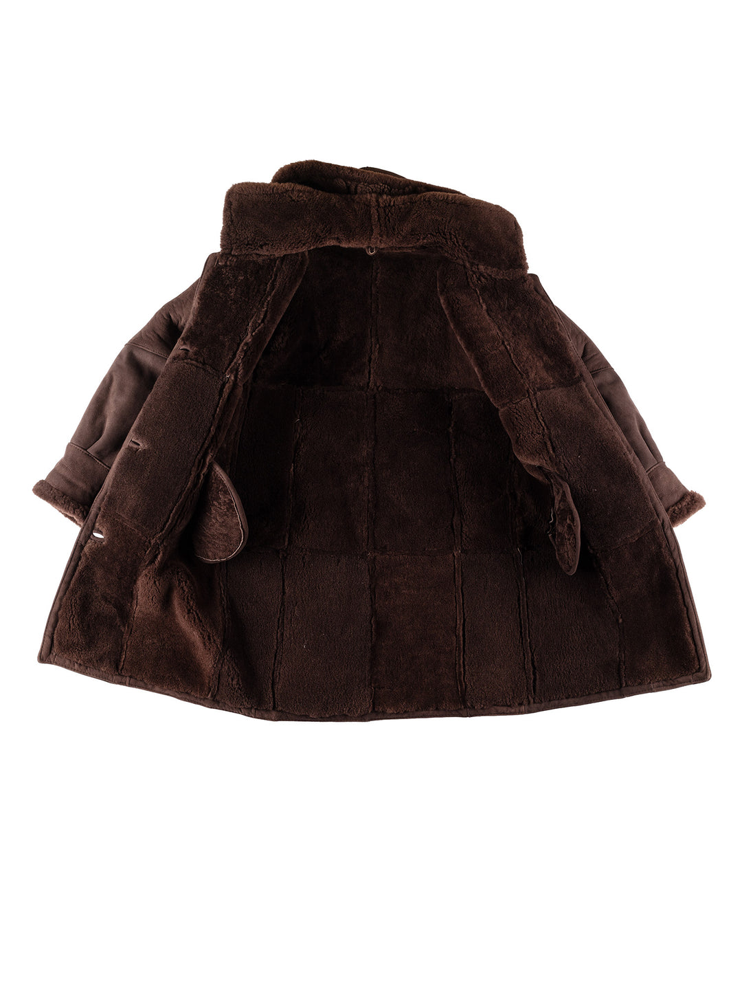 Vintage 80's Women Sheepskin Coat in BrownMN451