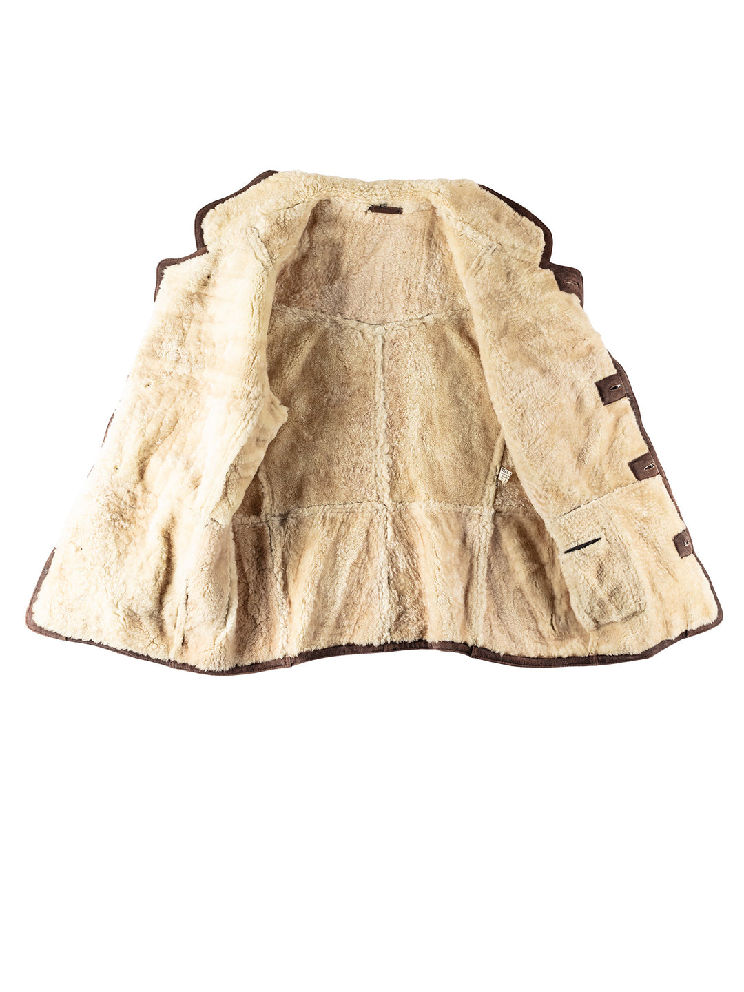 Vintage Men Sheepskin Coat in BrownVN509