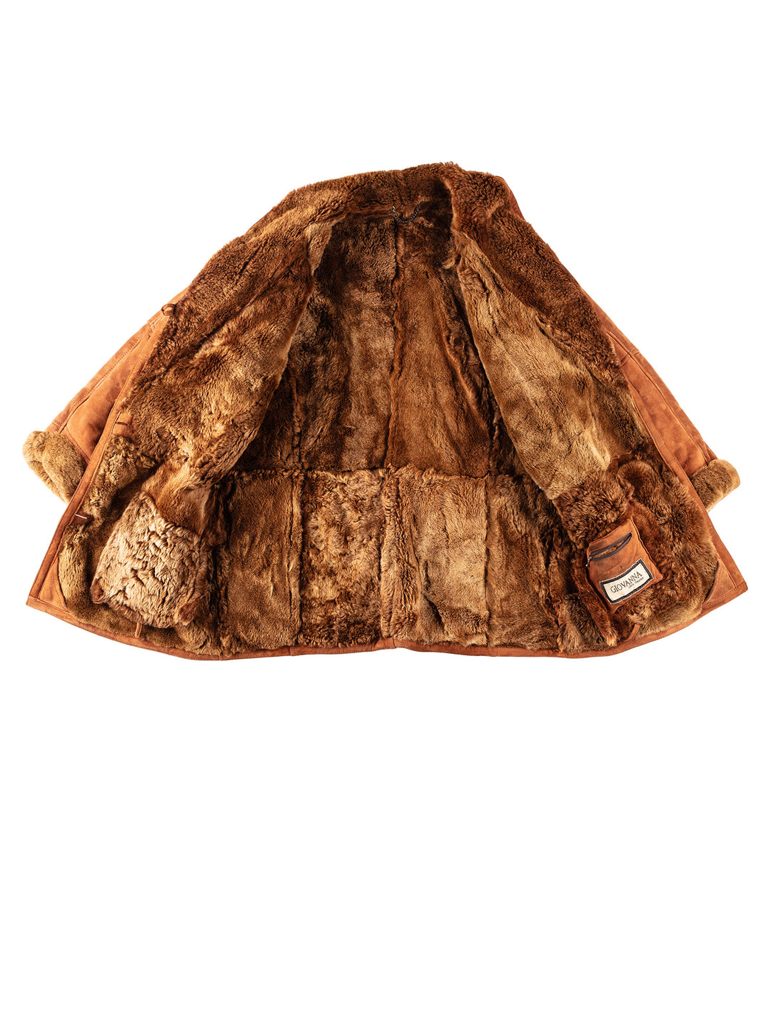 Vintage 80's Women Sheepskin Coat in GrayMN310