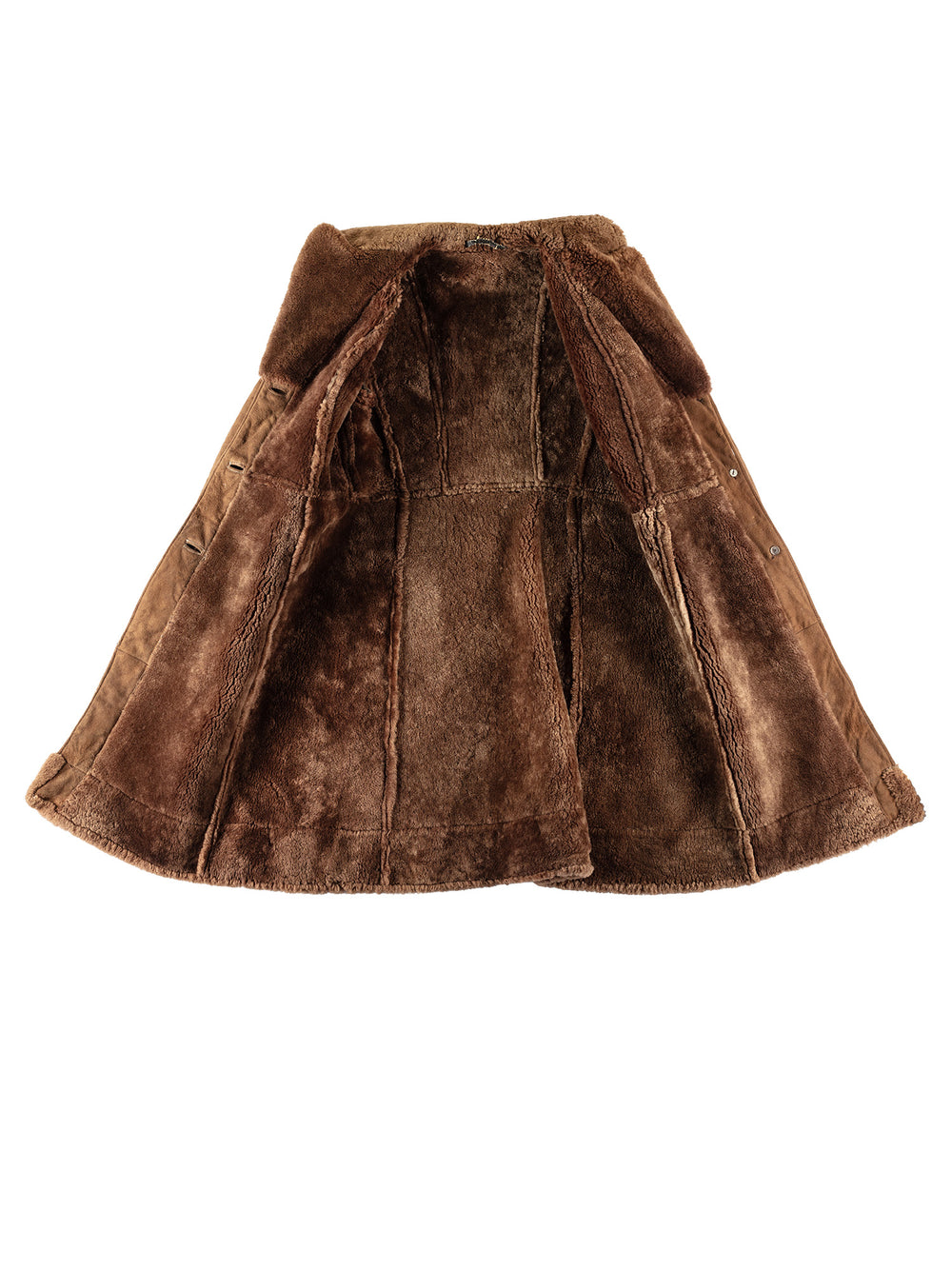 Vintage 70's Women Sheepskin Coat in BrownMN449