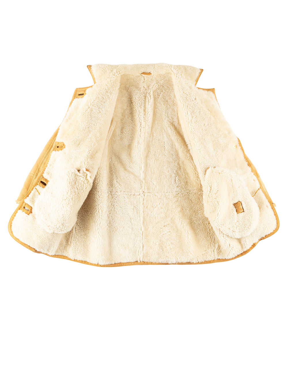 Vintage 70's Women Sheepskin Coat in YellowMN762