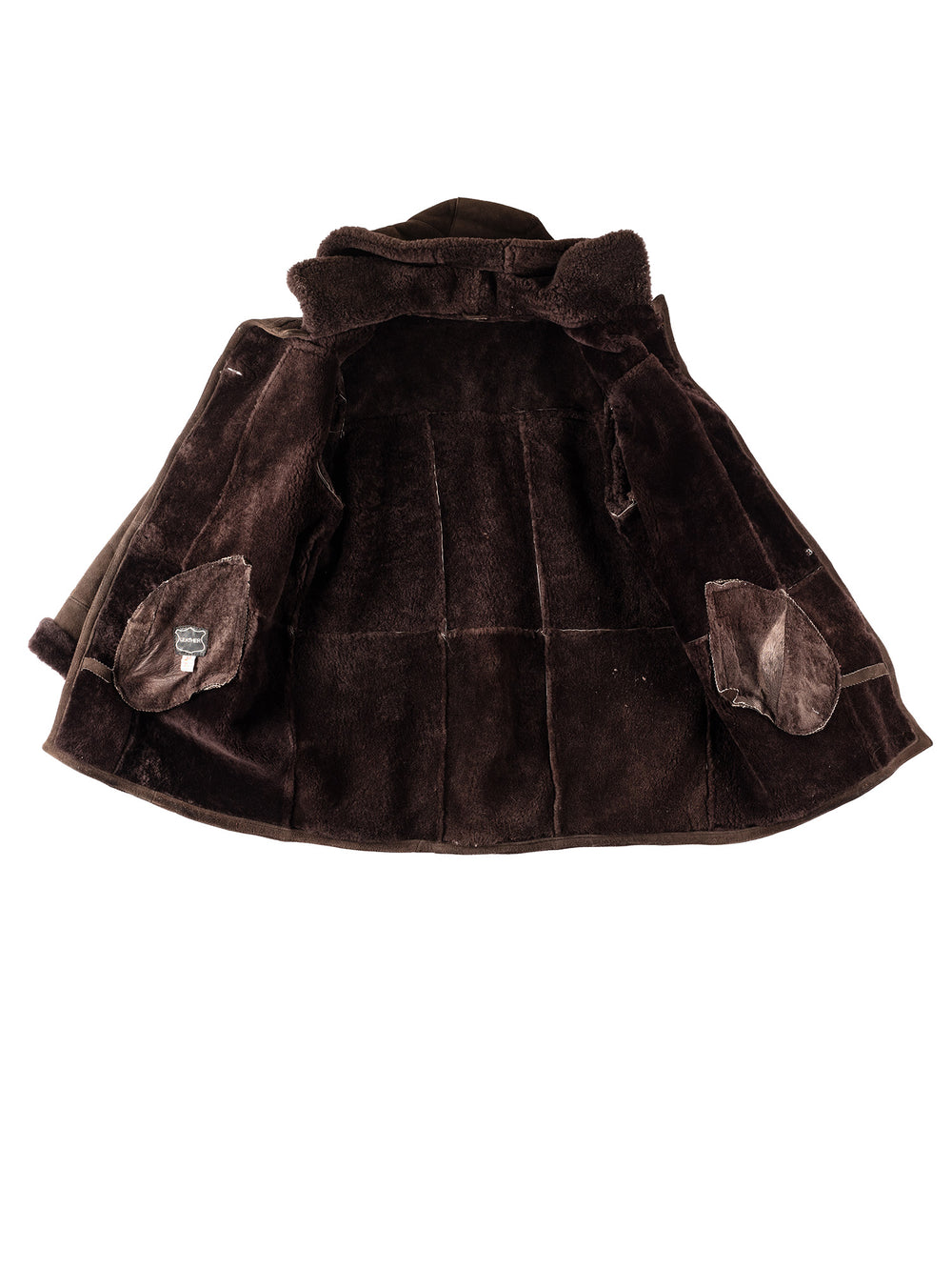 Vintage 80's Women Sheepskin Coat in BrownMN306