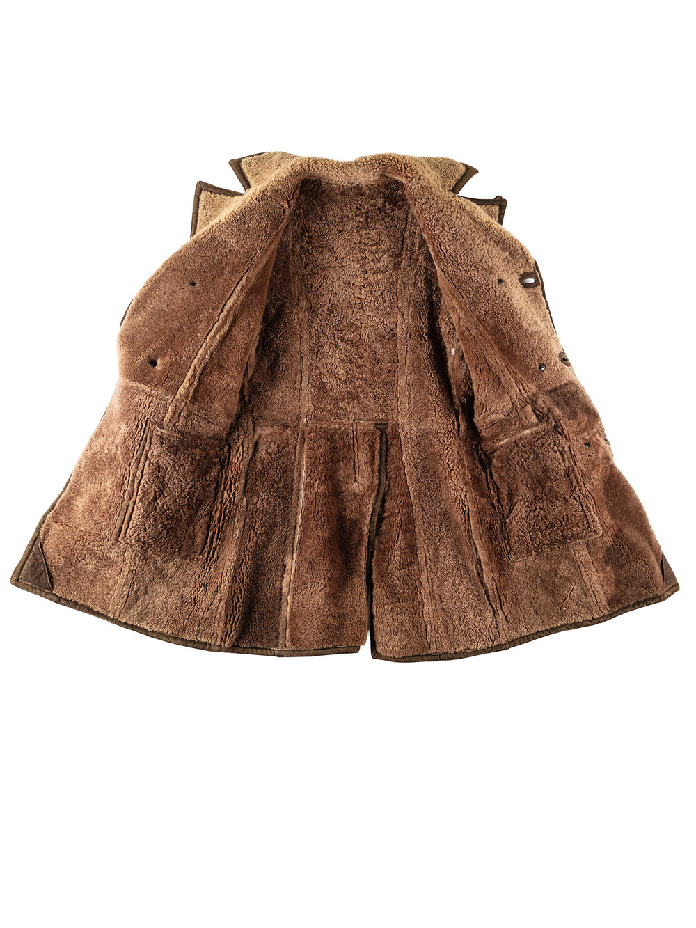 Vintage 70's Men Sheepskin Coat in BrownVN291