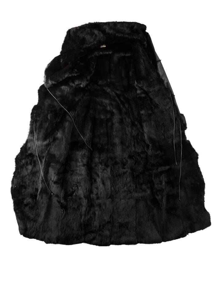 Vintage 70's Women Fur Coat in BlackMN342