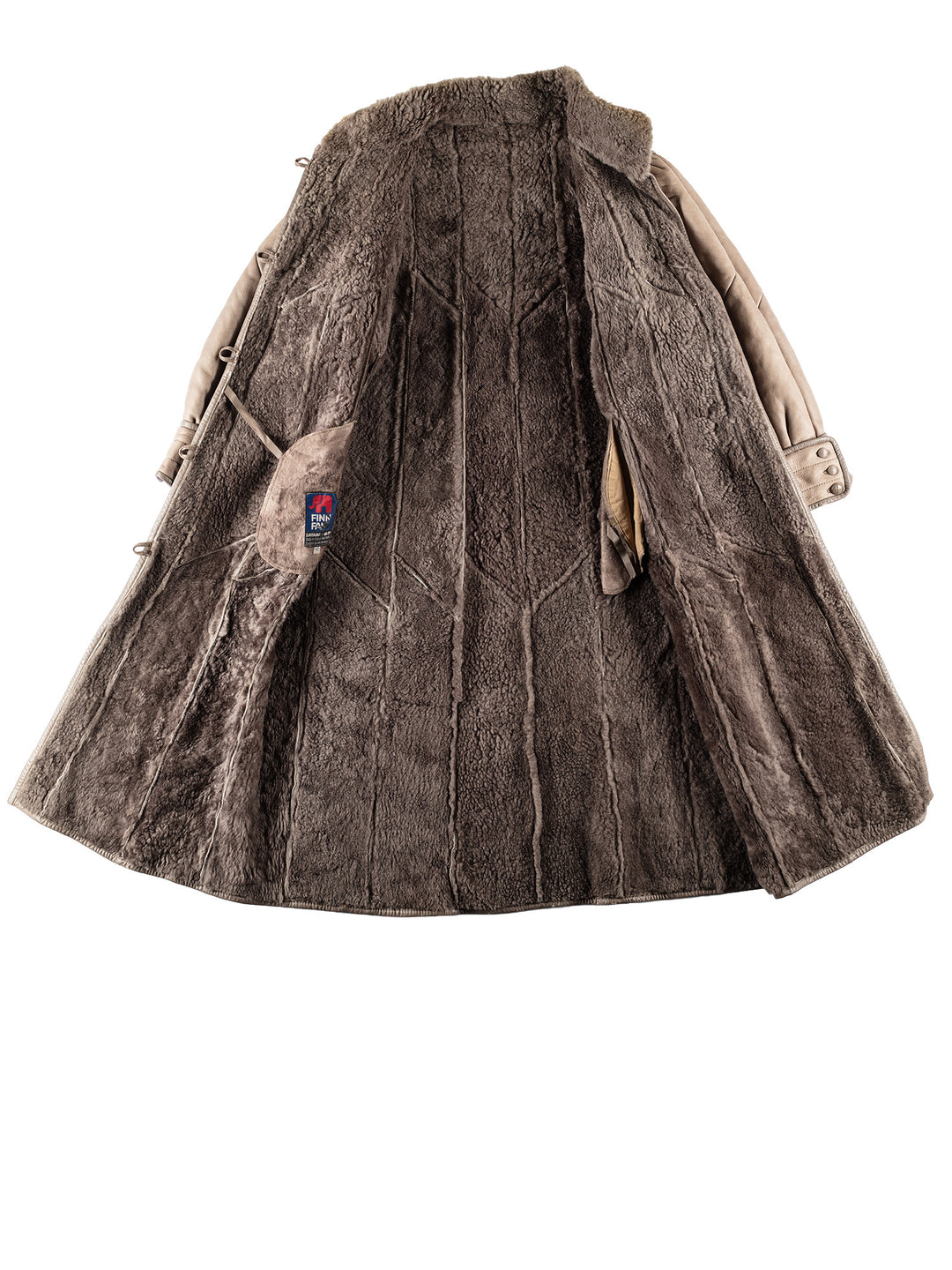 Vintage 80's Women Sheepskin Coat in BeigeMN701