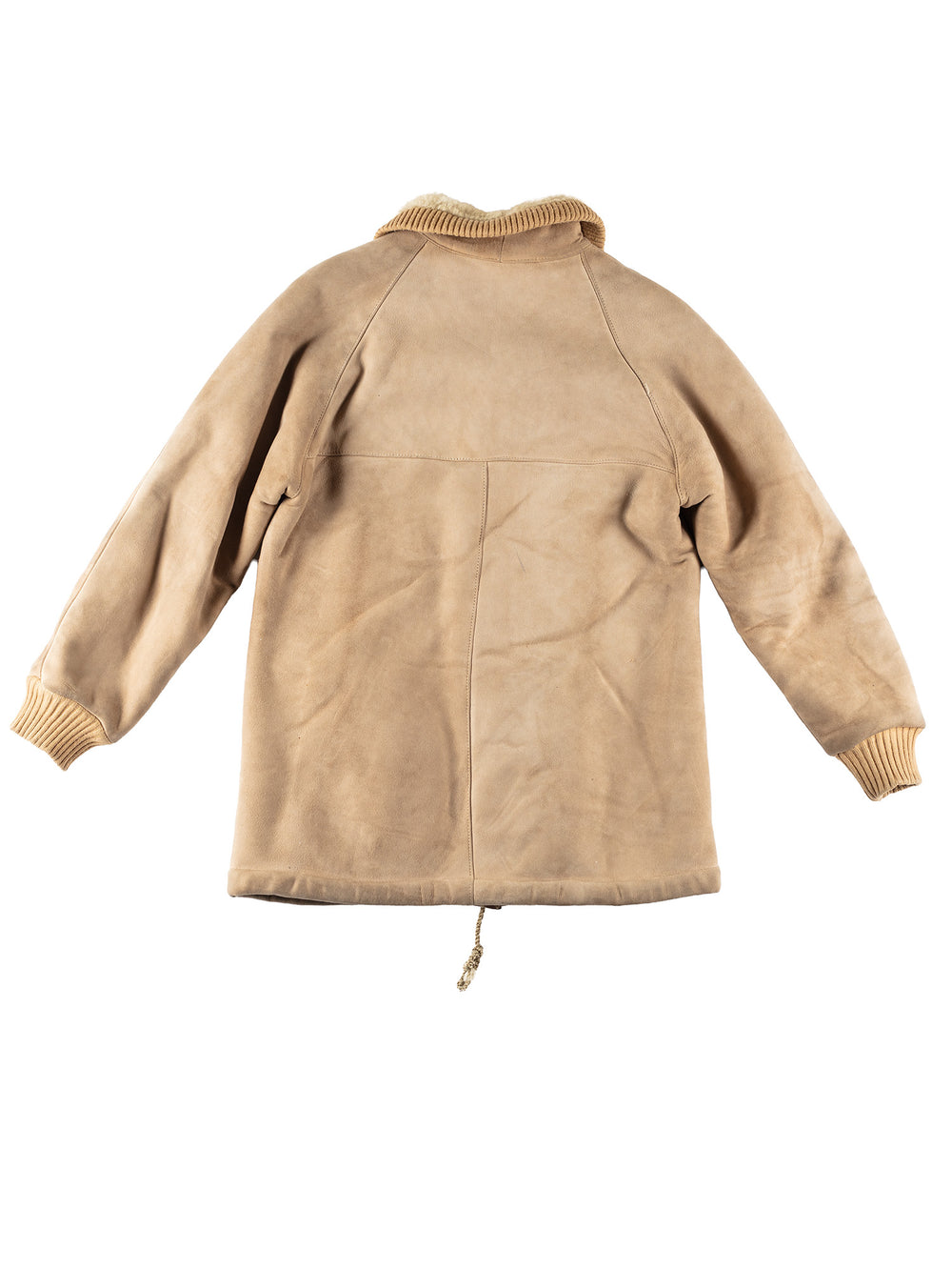 Vintage 80's Women Sheepskin Jacket in Beige