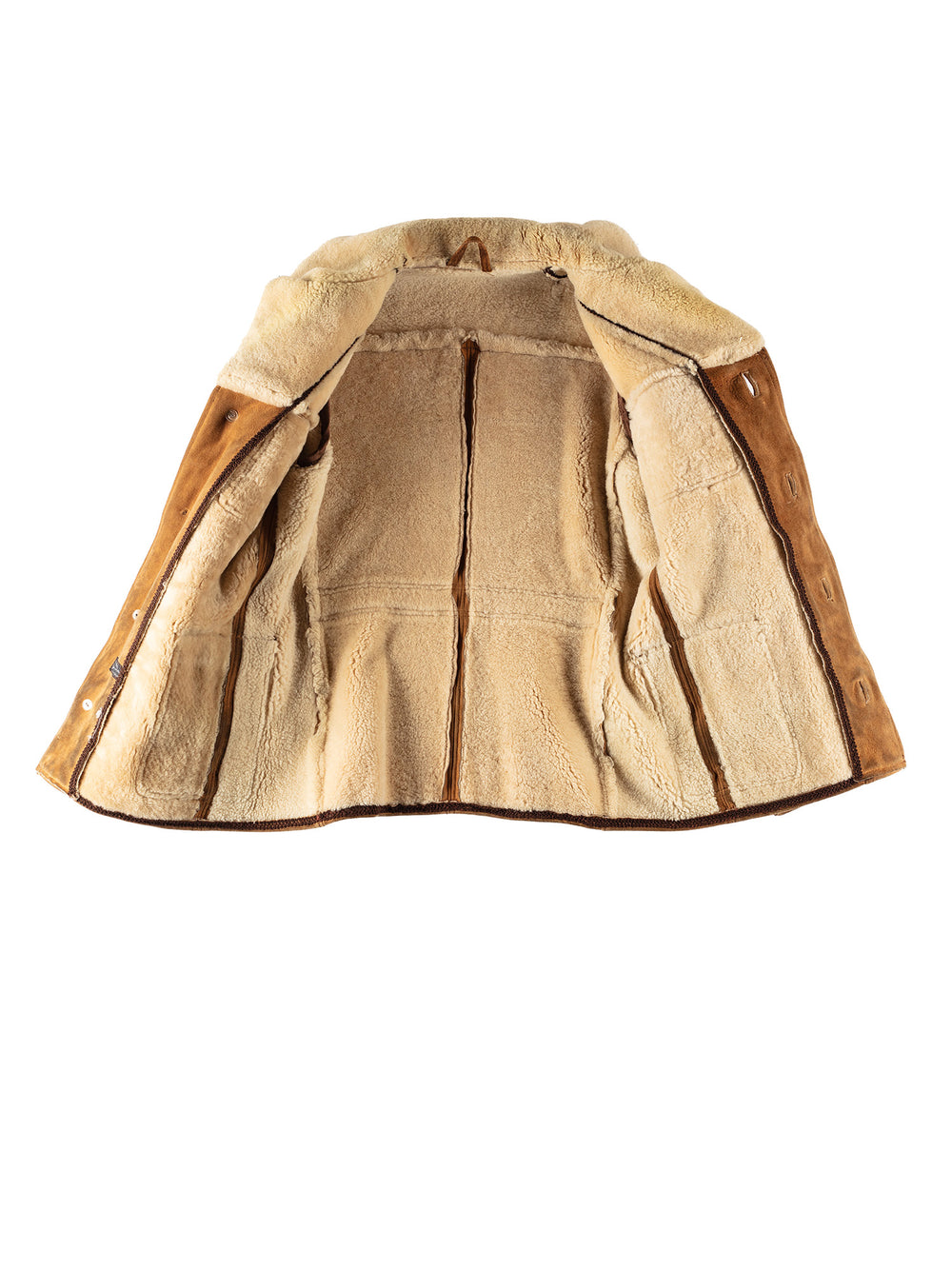 Vintage 70's Men Sheepskin Coat in BrownVN406
