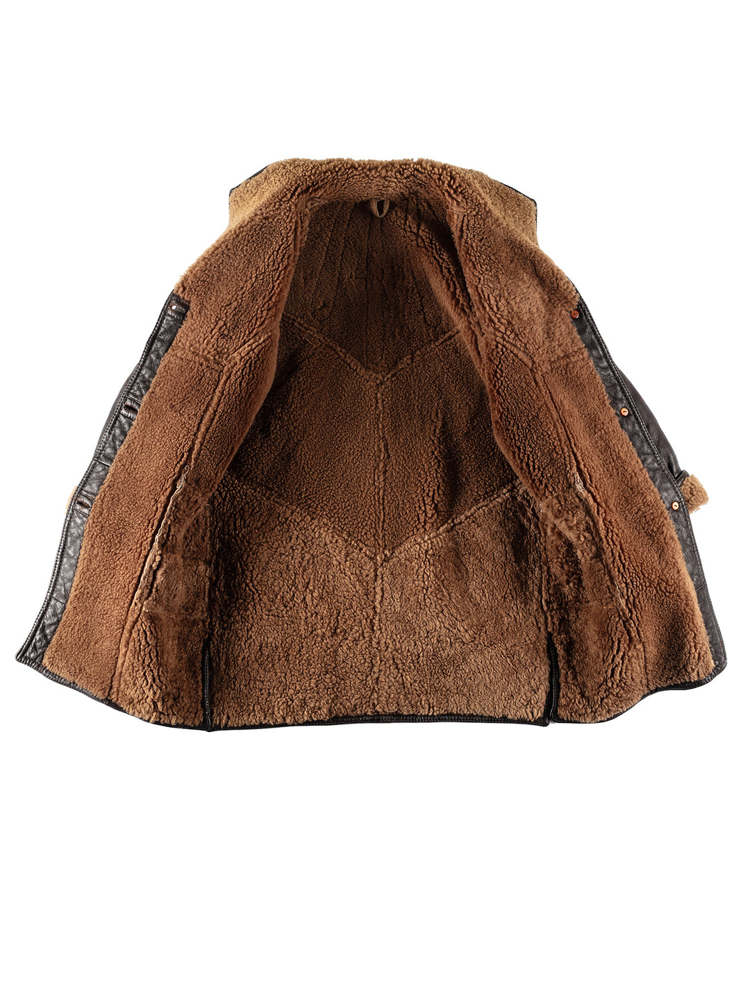 Vintage 80's Women Sheepskin Coat in BrownMN697