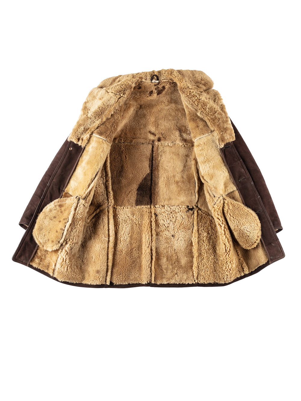 Vintage 70's Men Sheepskin Coat in BrownVN315