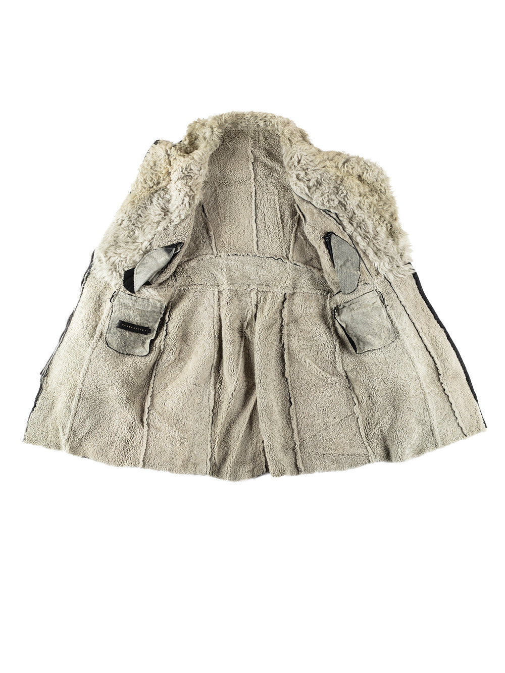 Vintage 70's Women Sheepskin Coat in BlackMN605