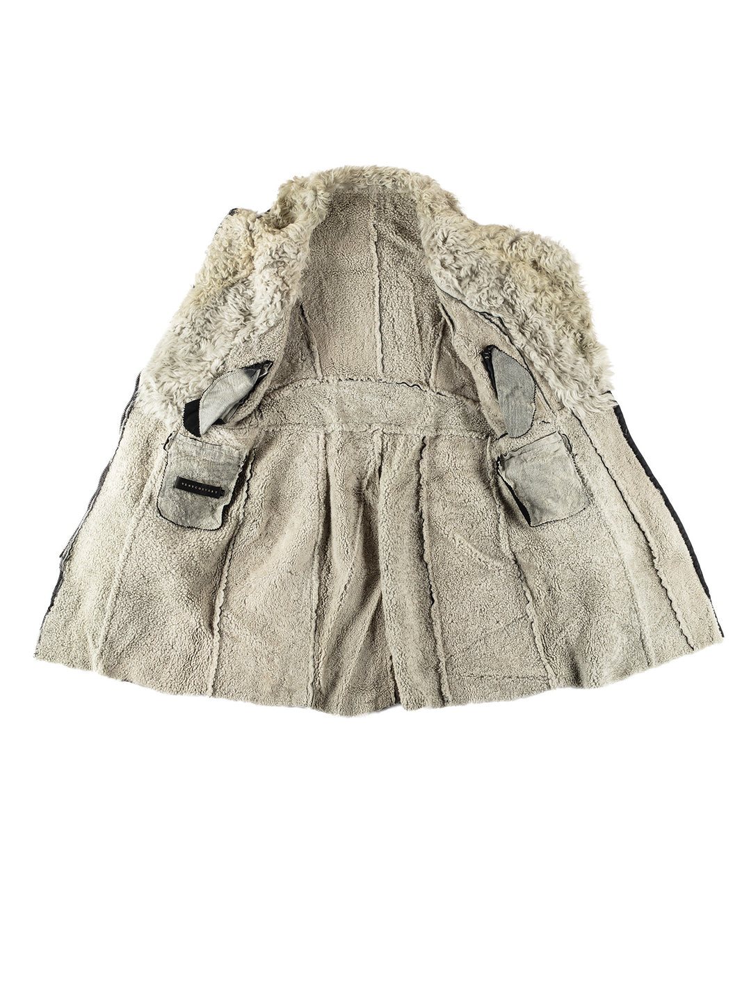 Vintage 70's Women Sheepskin Coat in BlackMN605