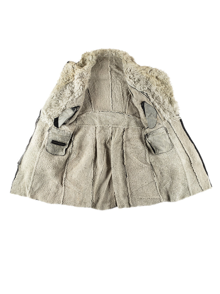 Vintage 70's Women Sheepskin Coat in BlackMN605