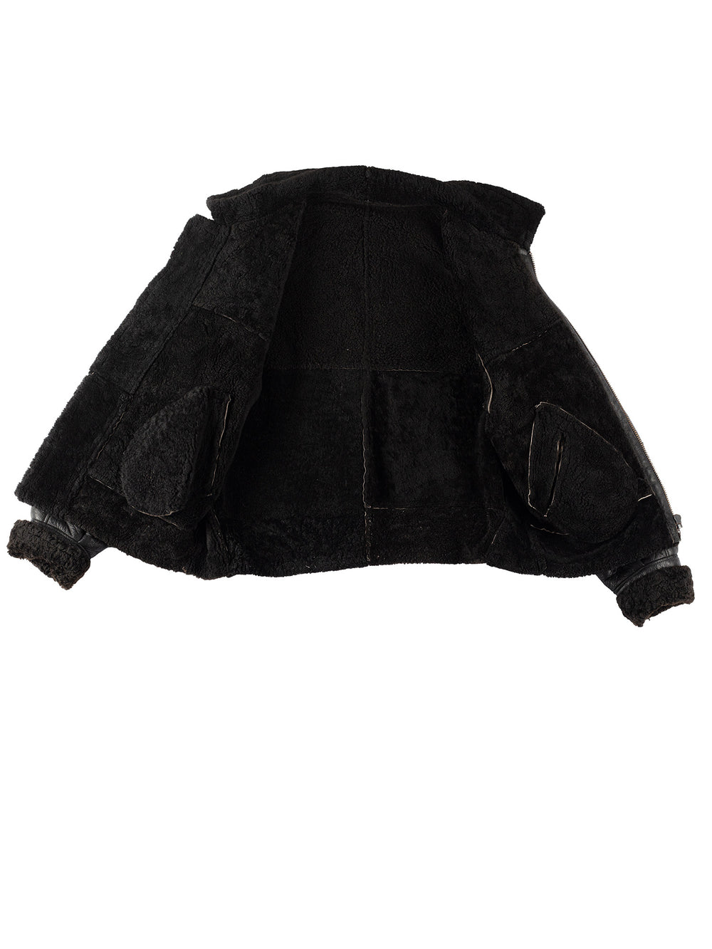 Vintage 90's Men Sheepskin Jacket in BlackVN275