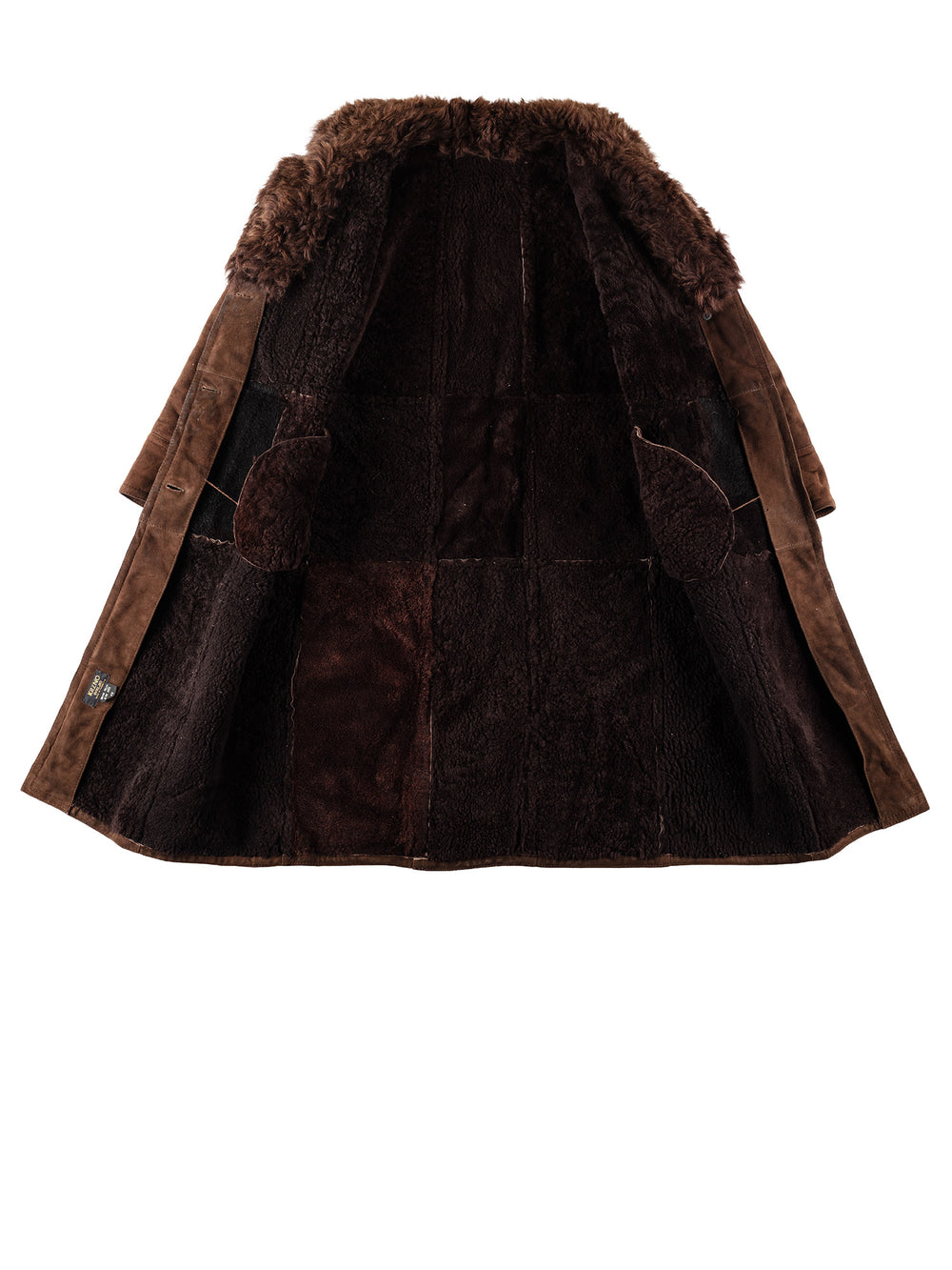 Vintage 80's Women Sheepskin Coat in BrownMN465