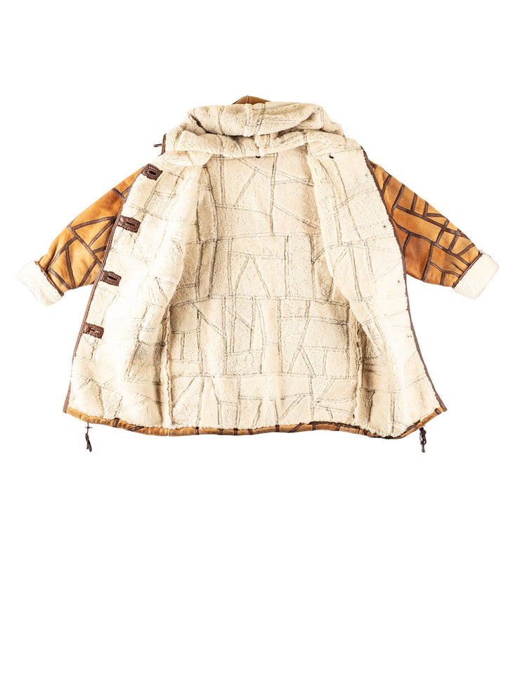 Vintage 80's Women Sheepskin Coat in BrownMN312