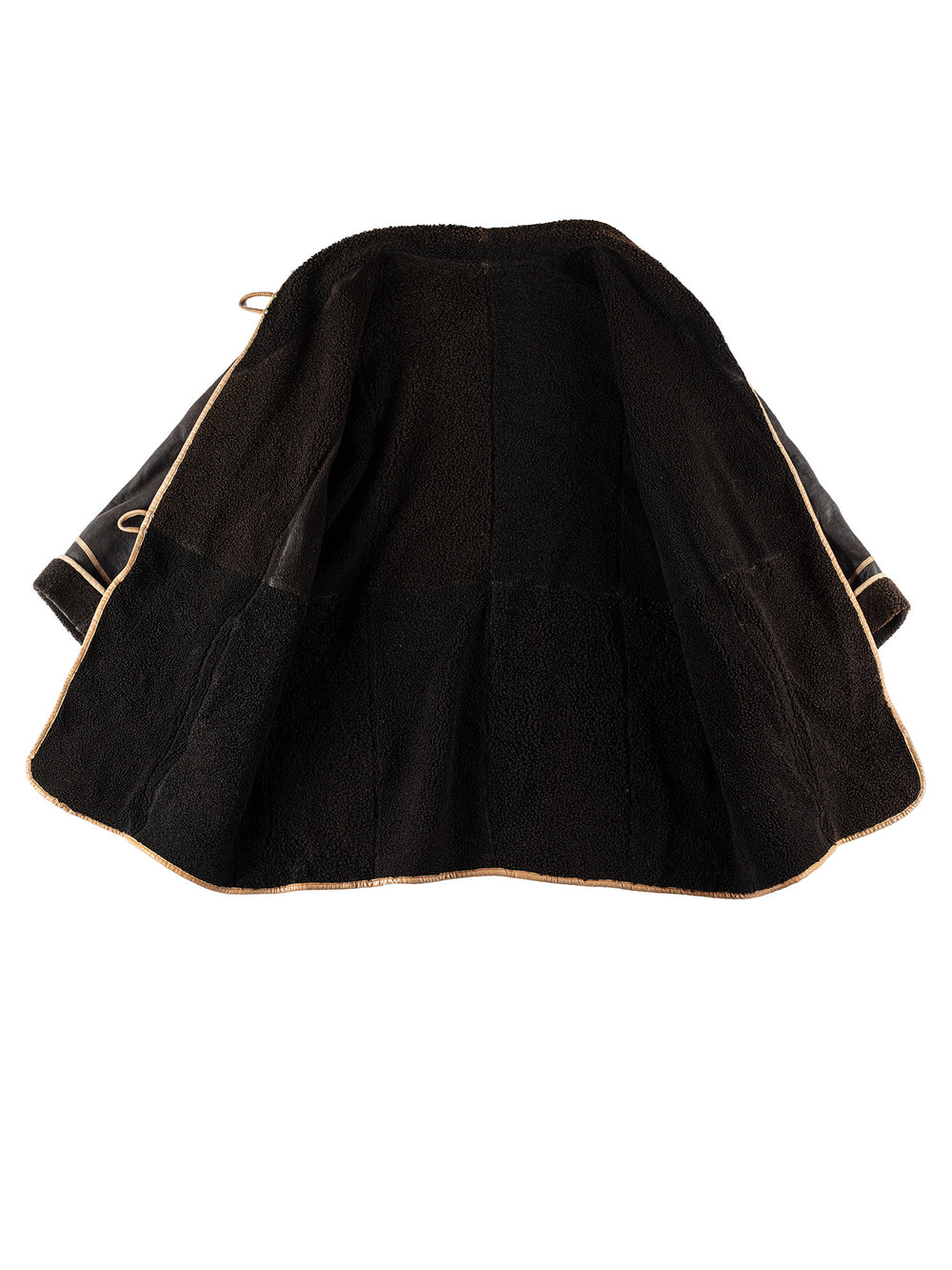 Vintage 80's Women Sheepskin Coat in BlackMN456