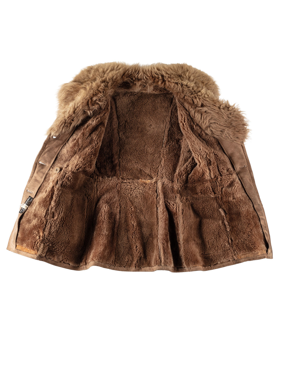 Vintage 70's Women Sheepskin Coat in BrownMN593