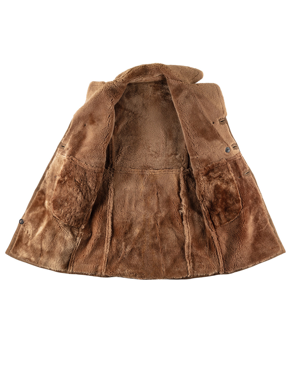 Vintage 70's Men Sheepskin Vest in BrownVN580