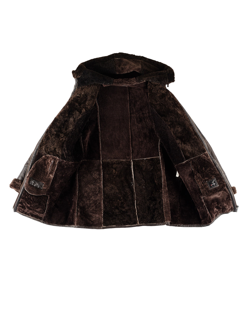 Vintage 80's Women Sheepskin Coat in BrownMN445