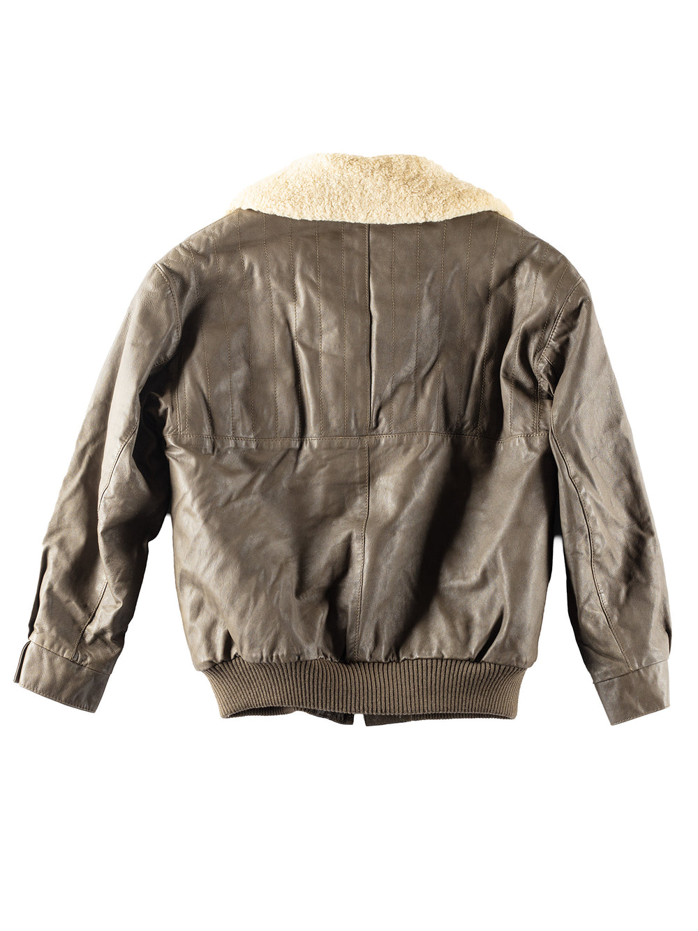 Vintage 90's Men Faux Sheepskin Jacket in Gray