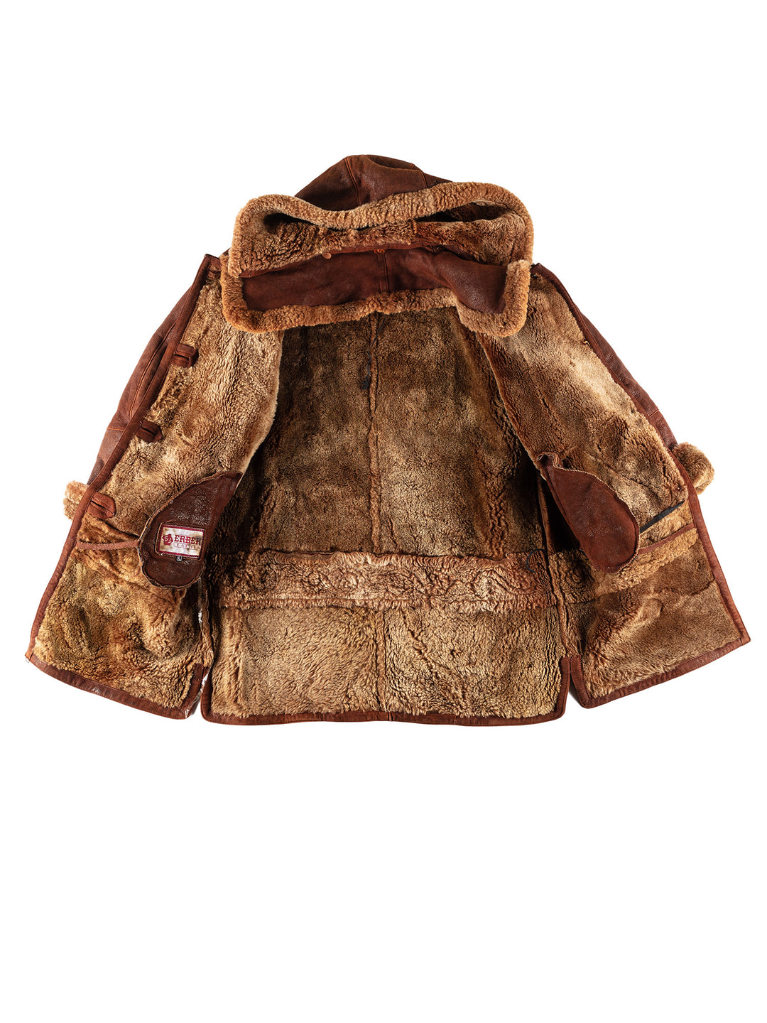 Vintage 80's Women Sheepskin Coat in BrownMN448