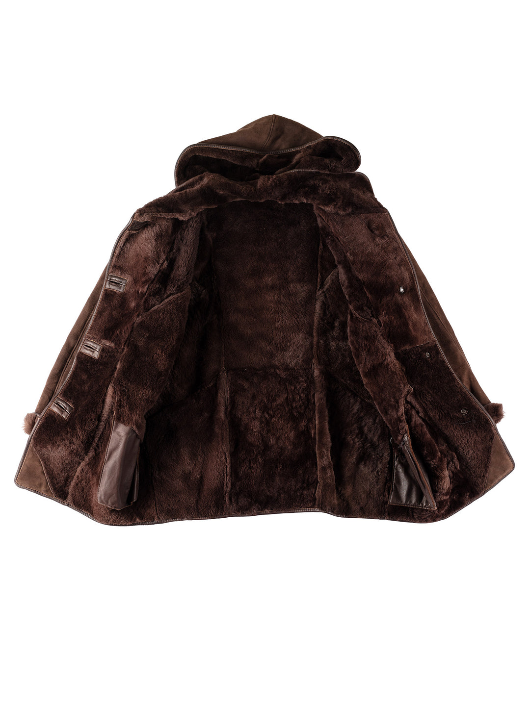 Vintage 80's Women Sheepskin Coat in BrownMN566