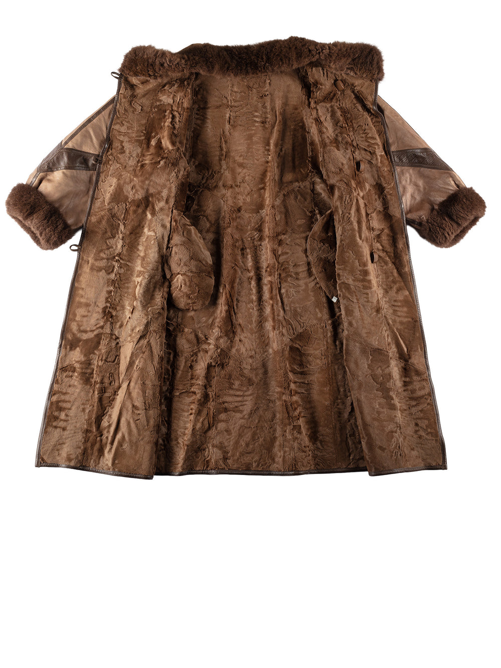 Vintage 70's Women Sheepskin Coat in BrownMN702
