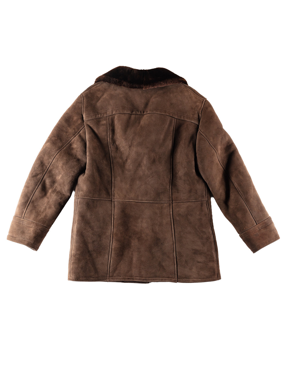 Vintage 80's Men Sheepskin Coat in Brown