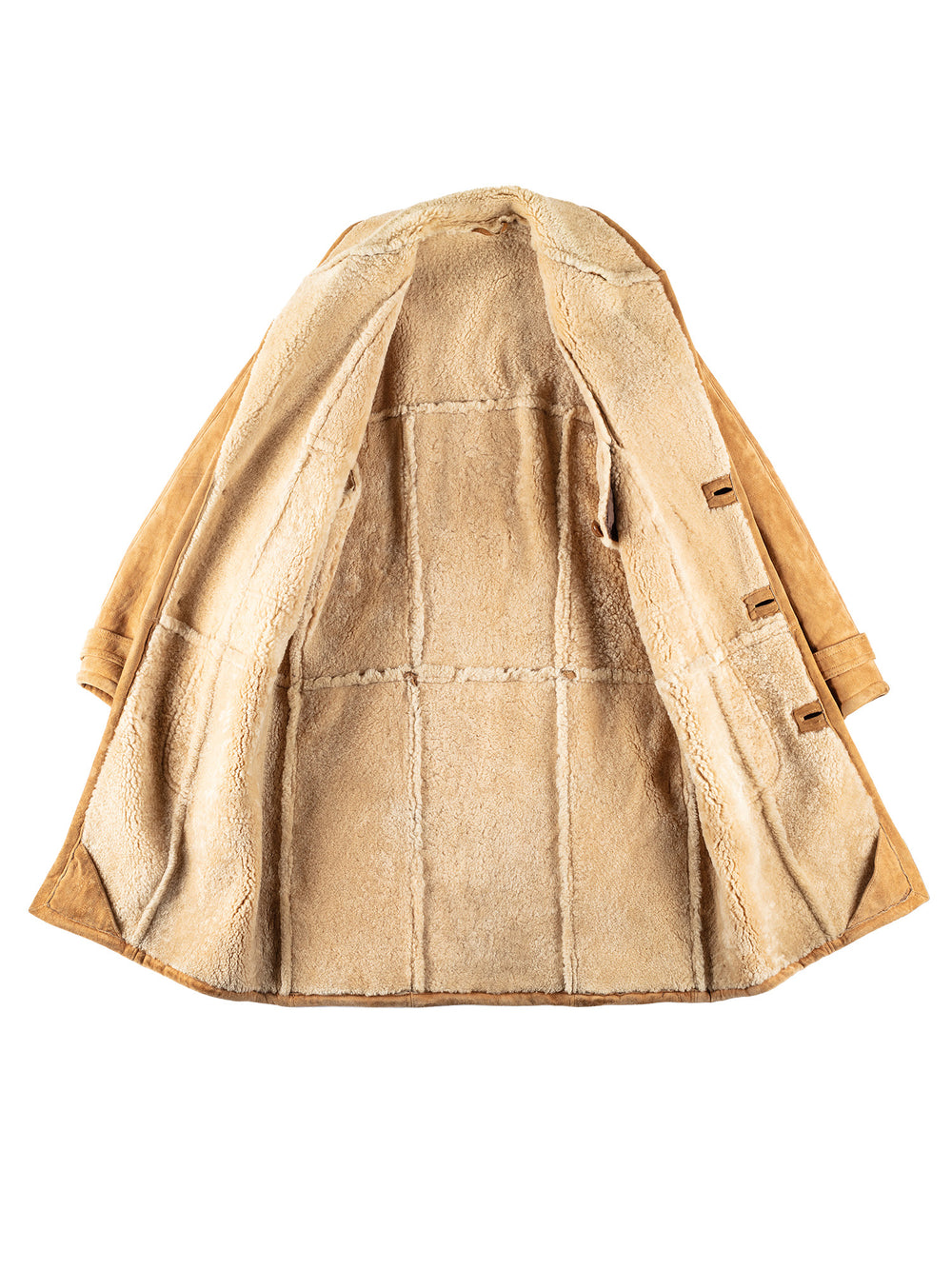 Vintage 80's Men Sheepskin Coat in BrownVN675