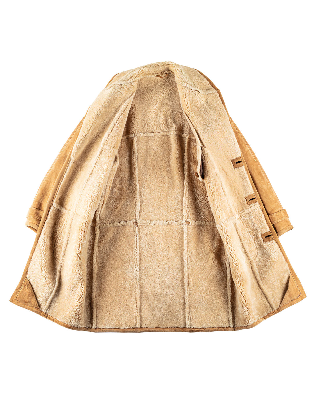 Vintage 80's Men Sheepskin Coat in BrownVN675