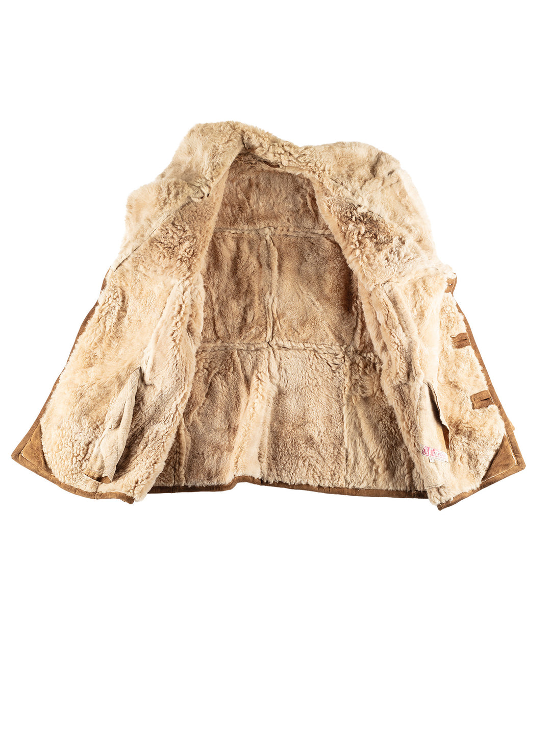 Vintage 80's Men Sheepskin Coat in BrownVN454