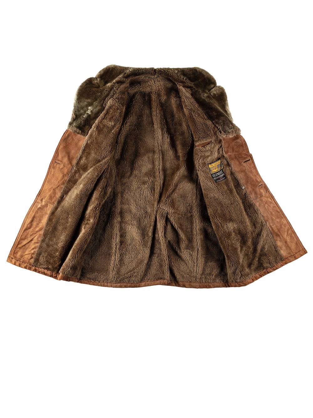 Vintage 70's Men Faux Sheepskin Coat in BrownMN547