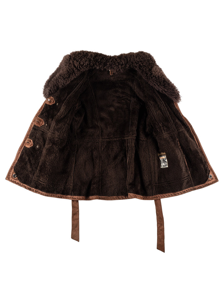 Vintage 70's Women Sheepskin Coat in BrownMN447