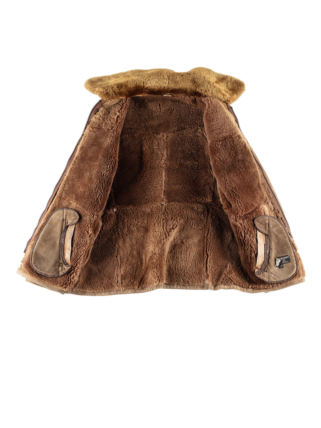 Vintage 70's Men Sheepskin Jacket in BeigeVN740