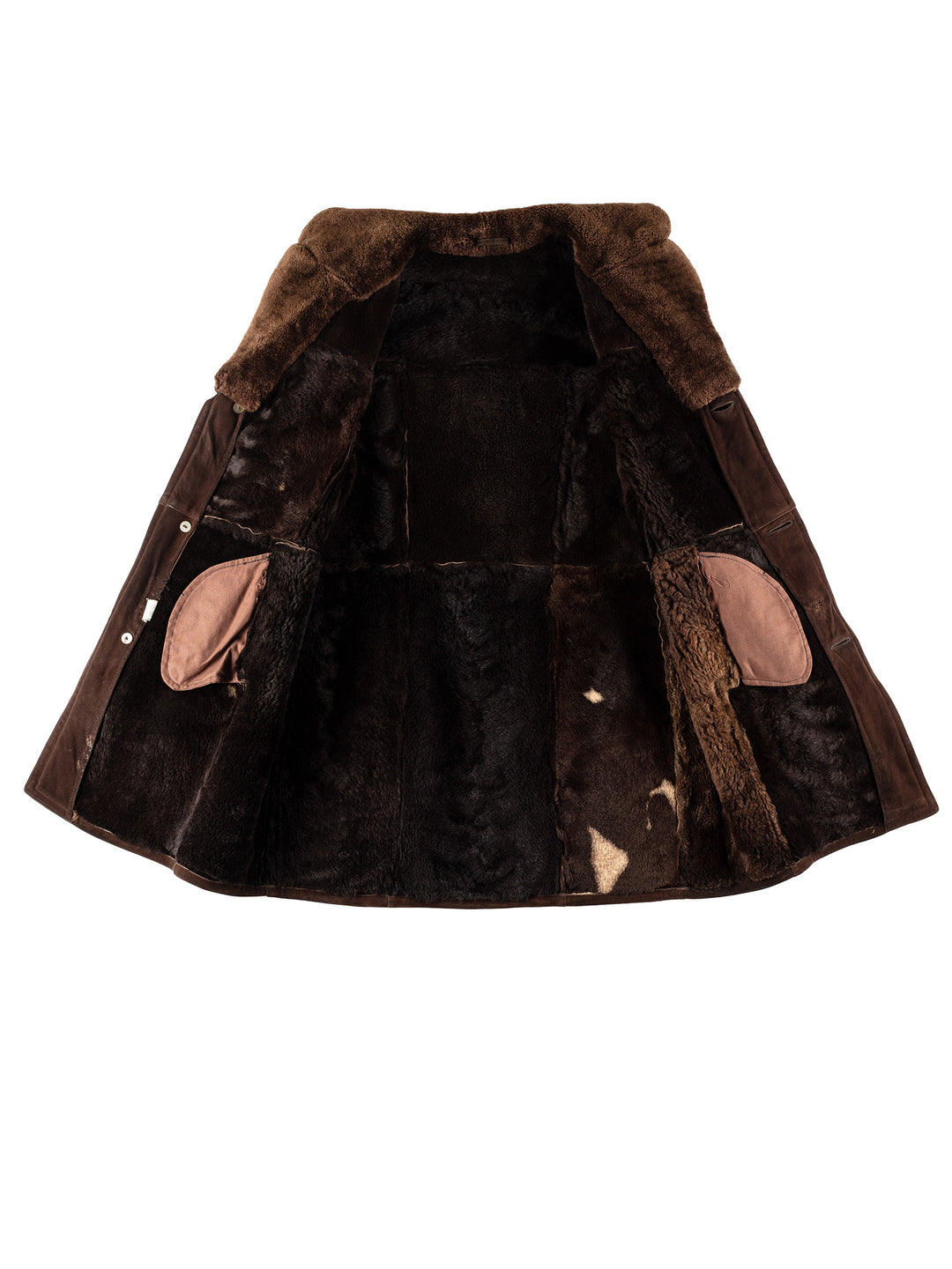 Vintage 70's Men Sheepskin Coat in BrownVN722