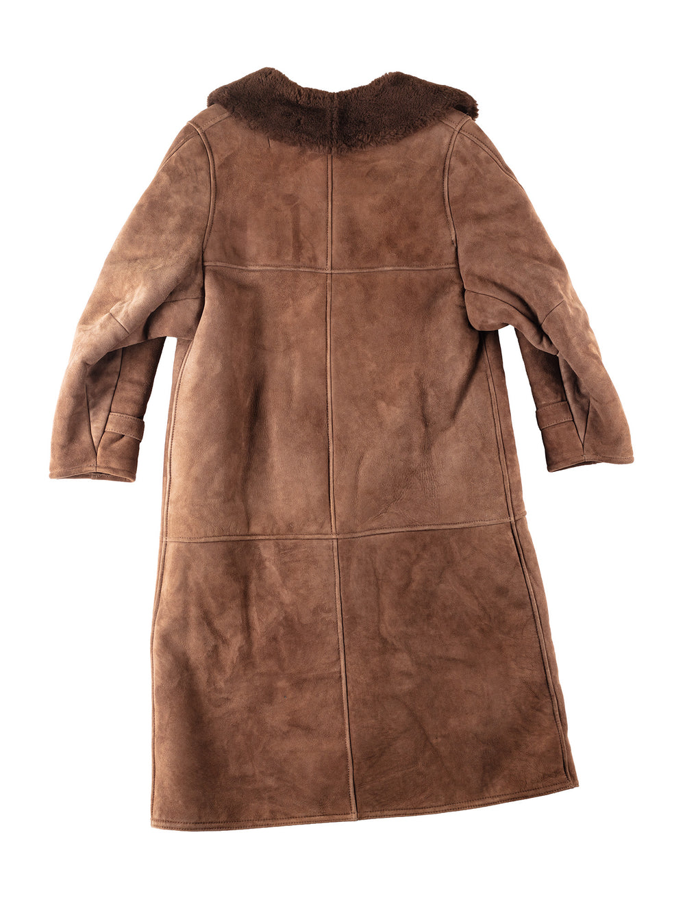 Vintage 80's Women Sheepskin Coat in Brown