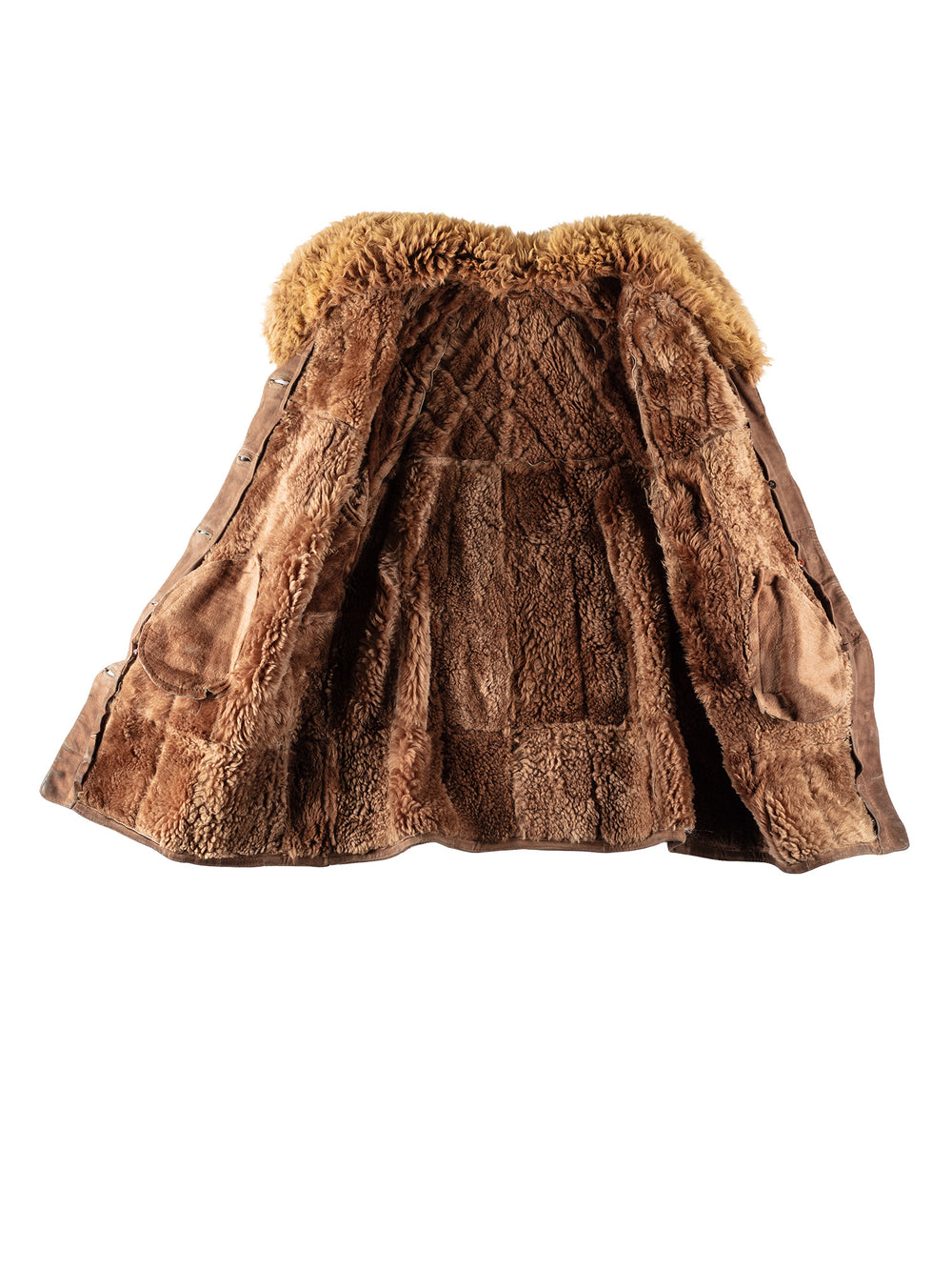 Vintage 70's Women Sheepskin Coat in BrownMN471