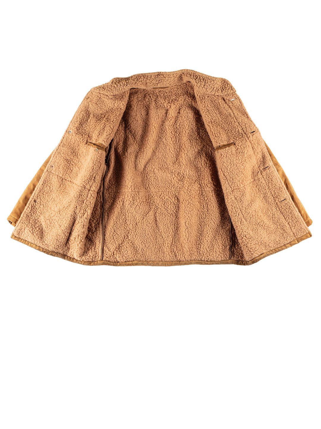Vintage 80's Men Faux Sheepskin Coat in BrownVN746