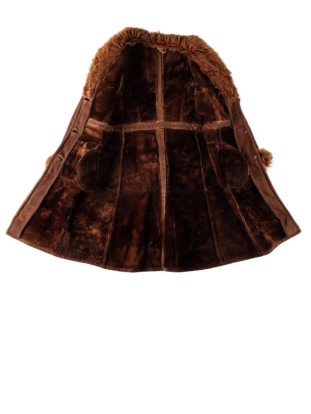 Vintage 70's Women Sheepskin Coat in BrownMN561