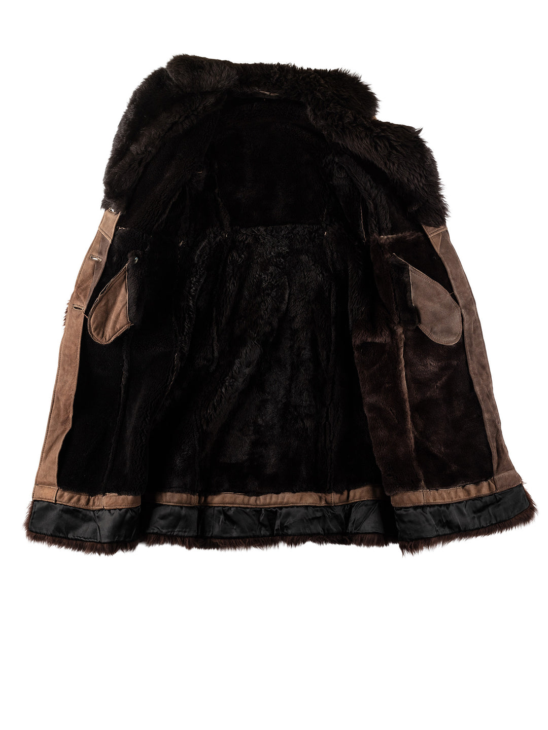 Vintage 70's Women Sheepskin Coat in BrownMN613