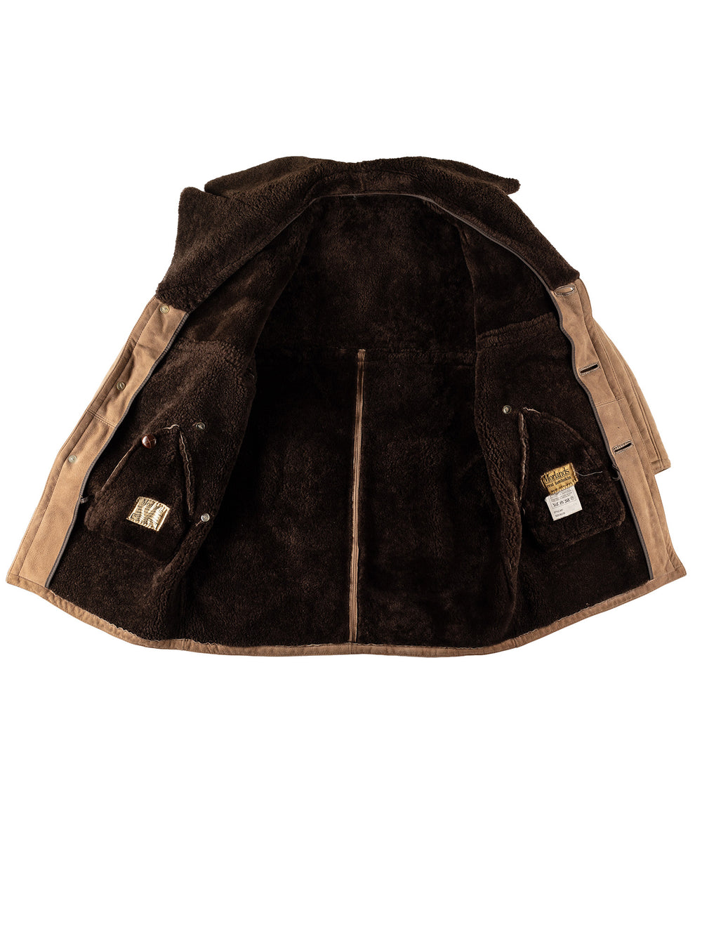 Vintage 70's Men Sheepskin Coat in BrownVN553