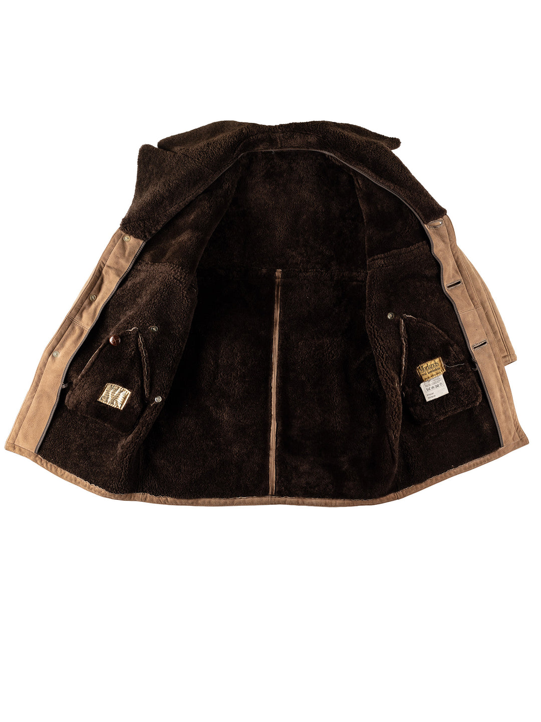 Vintage 70's Men Sheepskin Coat in BrownVN553