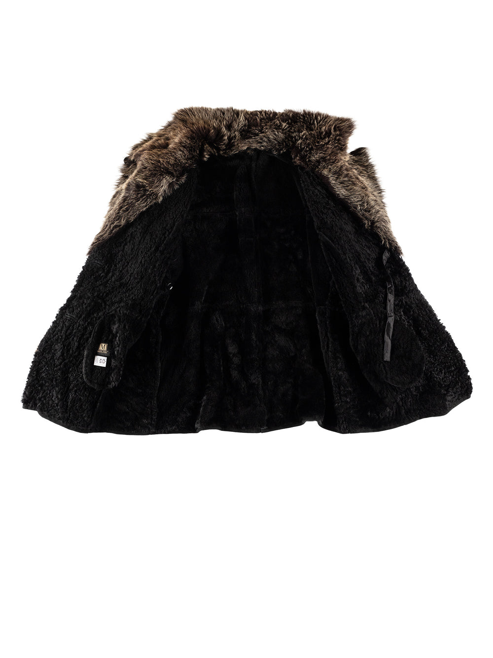 Vintage 70's Women Sheepskin Coat in BlackMN753