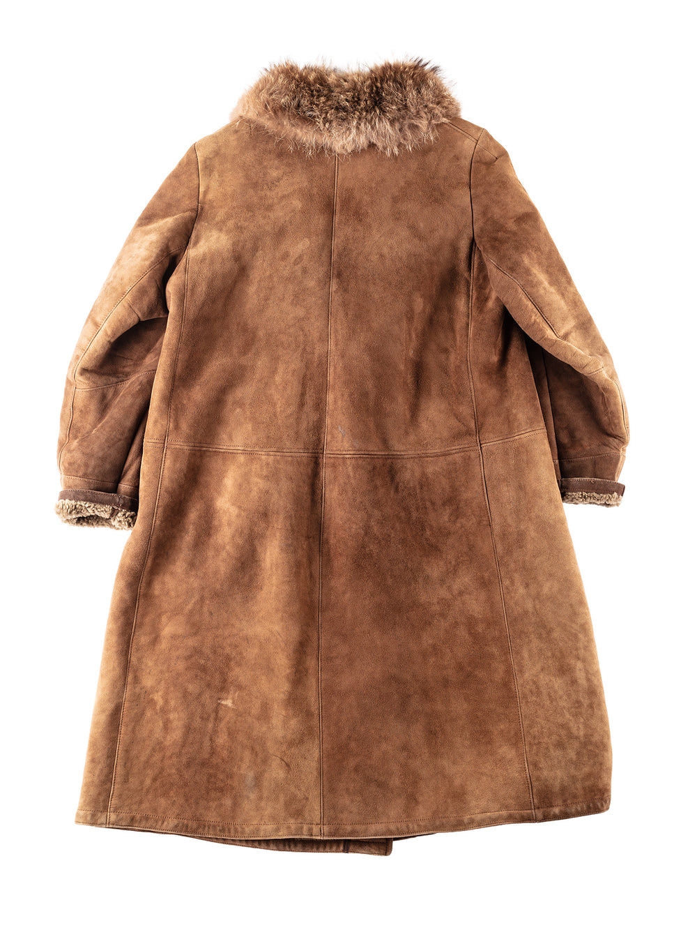 Vintage 80's Women Sheepskin Coat in Brown