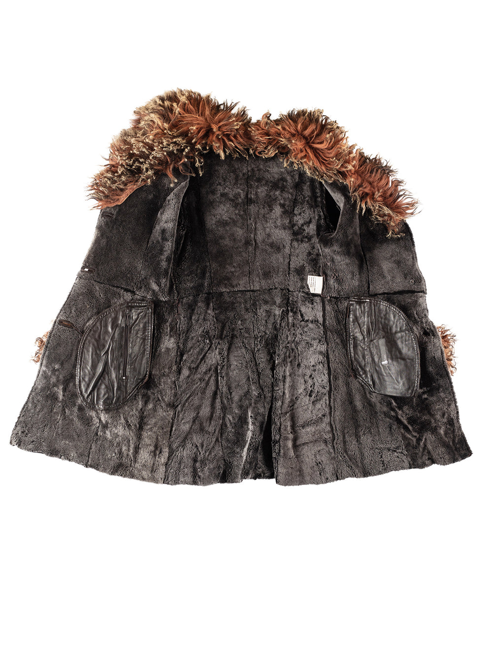 Vintage 70's Women Sheepskin Coat in BrownMN373