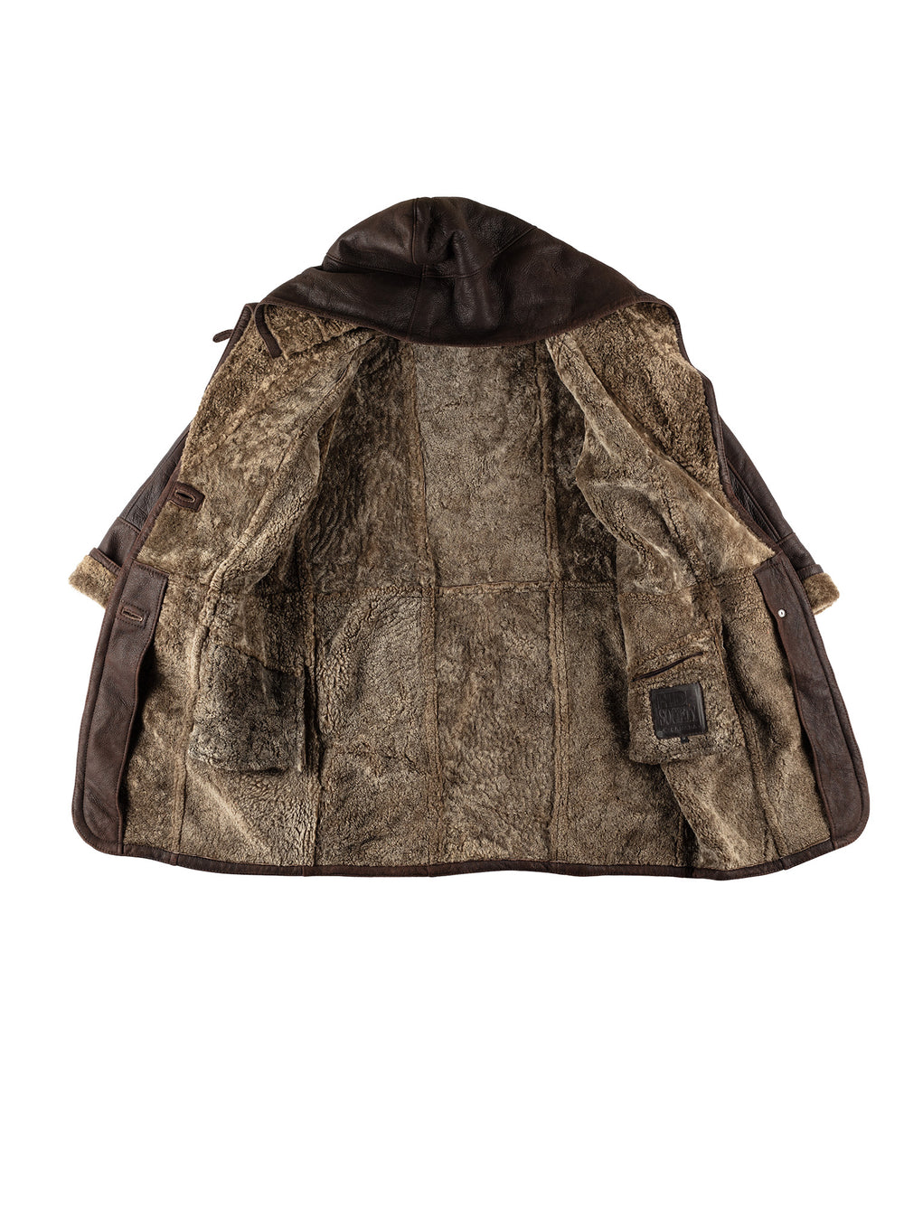 Vintage 80's Women Sheepskin Coat in BrownMN633